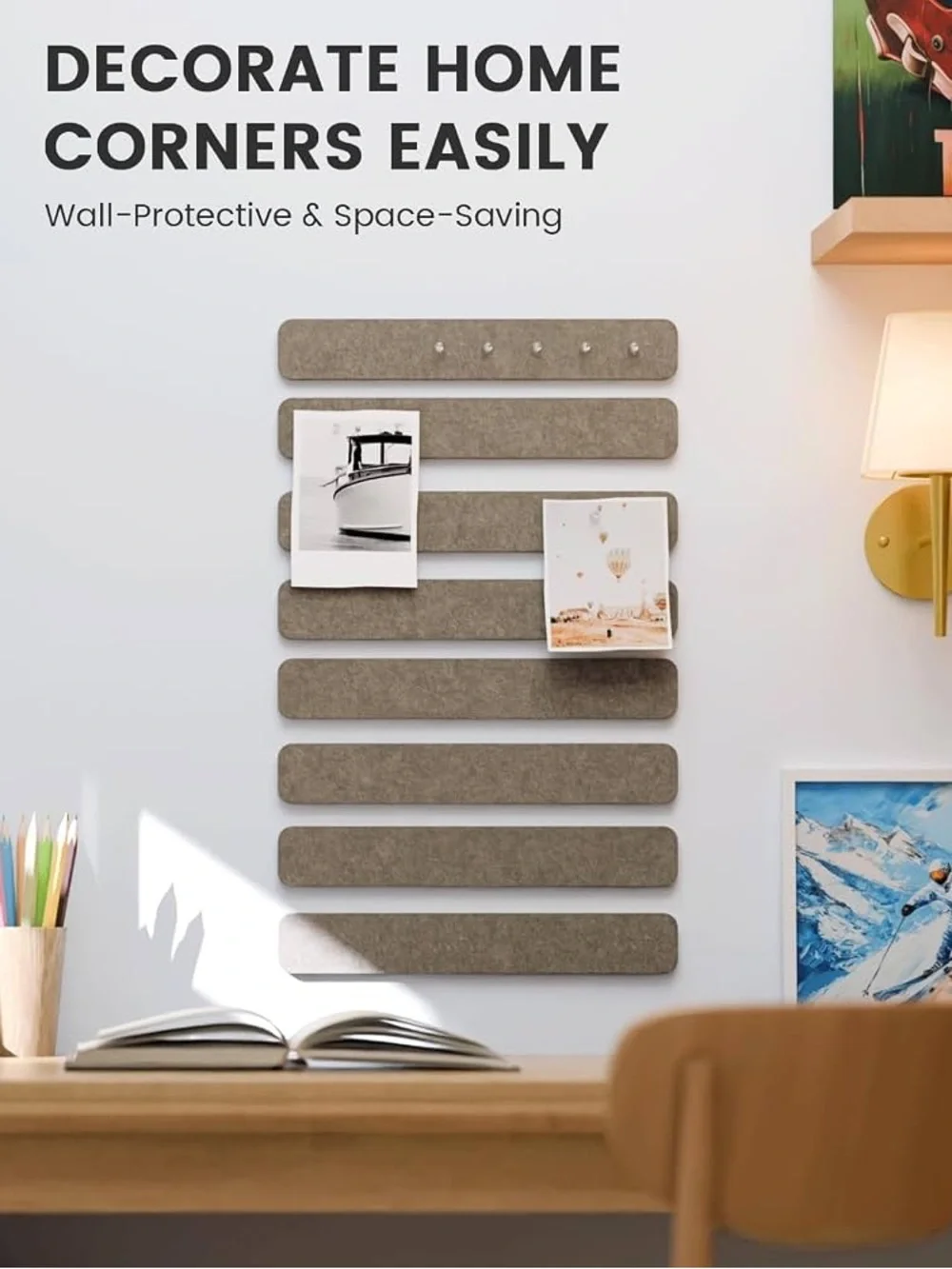 Neutral Brown Wall Slat Panel - Home Wall Decor